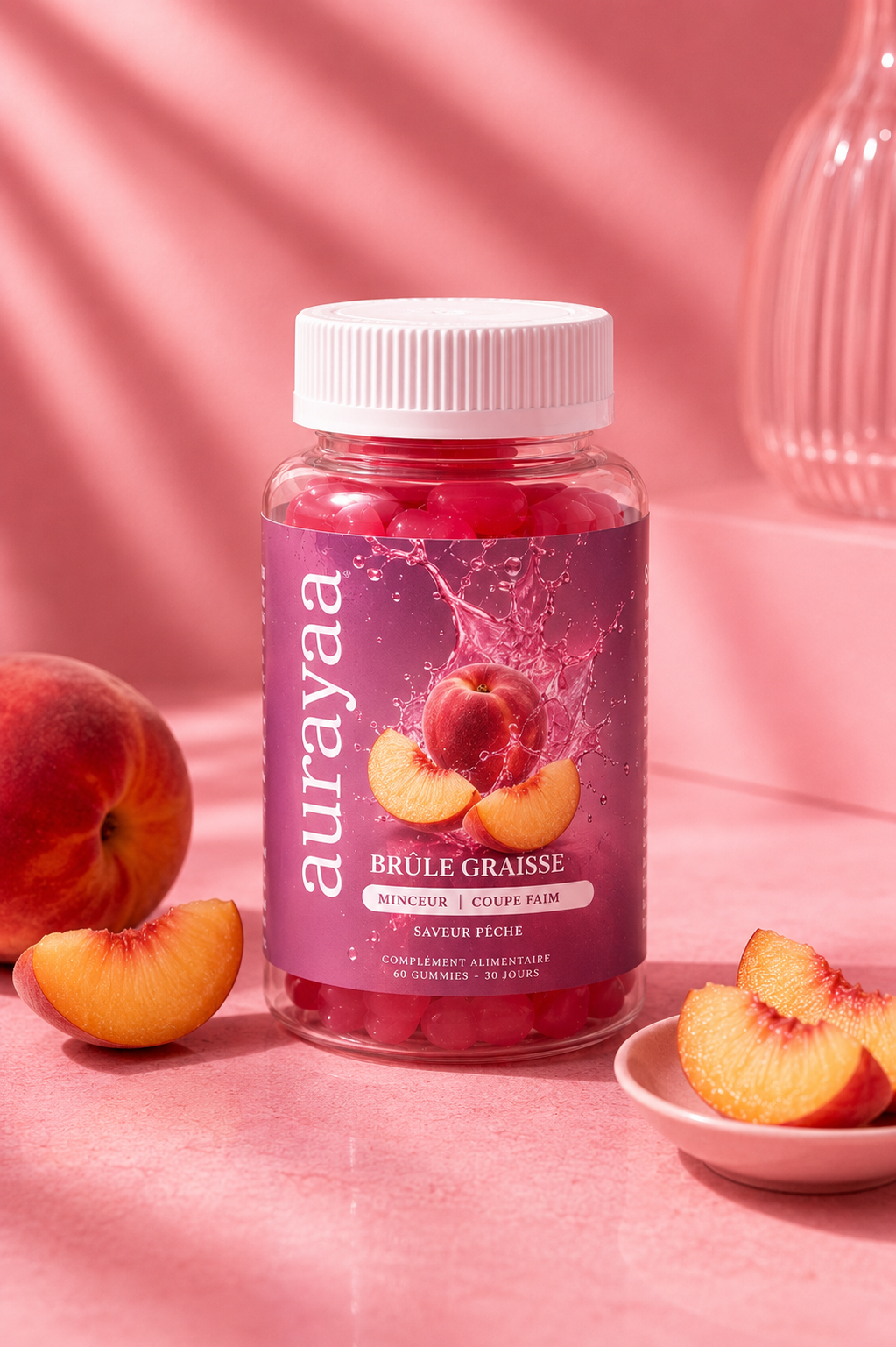 Fit Gummies Brûle Graisse 🔥 Coupe Faim — Goût Pêche | 100% Naturel