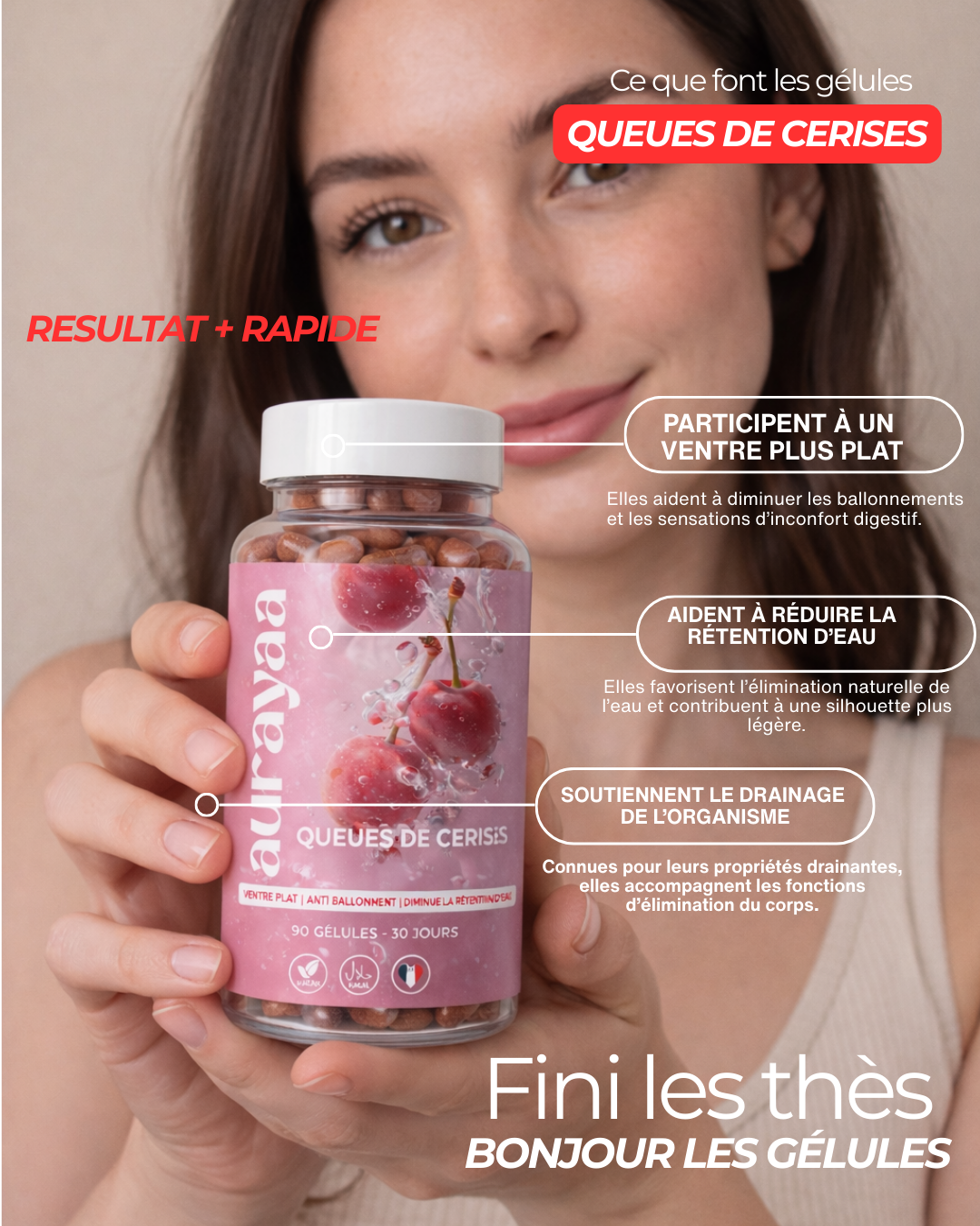 Gélules Ventre plat (Queues de Cerises)